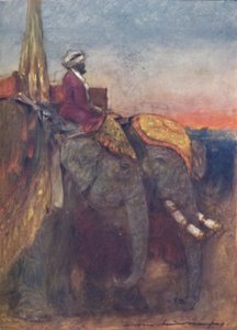 Jaipur Elephants by Mortimer L Menpes