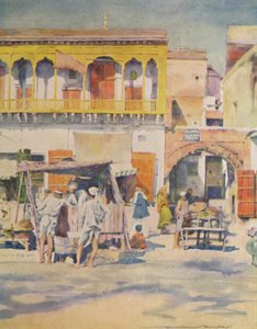 A Bazaar, Delhi, 1905 by Mortimer Ludington Menpes
