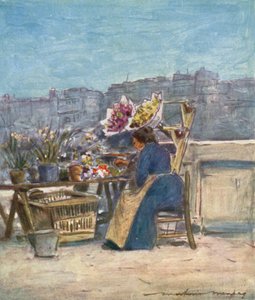 A Flower Stall by Mortimer Ludington Menpes