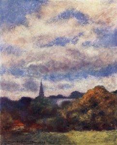 Clifden Hampden from the Bridge by Mortimer Ludington Menpes