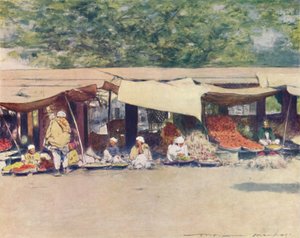 Market Day in Peshawur by Mortimer Ludington Menpes