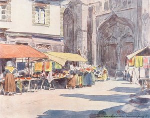 Outside the Cathedral, Quimper
