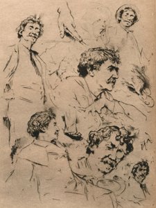 Studies of James McNeill Whistler, c1886, 1903 by Mortimer Ludington Menpes