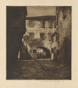 In a Side Street, Chioggia by Mortimer Menpes