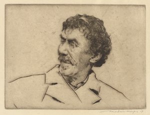 Whistler, Looking Right, Monocle Left Eye by Mortimer Menpes
