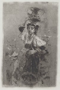 Peasant Woman of the Campagna by Mose Bianchi