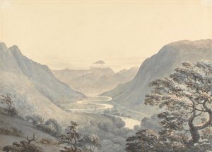 The Beautiful Vale and Mowddach River, Merionethshire by Moses Griffith