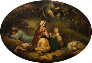 Gypsies In A Landscape by Moses Haughton