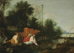 Landscape with Satyr, Nymphs and Cattle