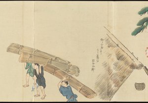 Illustrations of Uji Tea Production by Motonari Sait?