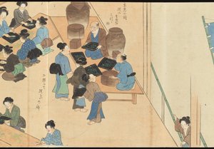 Illustrations of Uji Tea Production