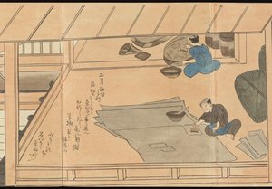 Illustrations of Uji Tea Production by Motonari Sait?