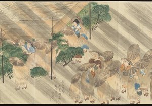 Illustrations of Uji Tea Production by Motonari Sait?