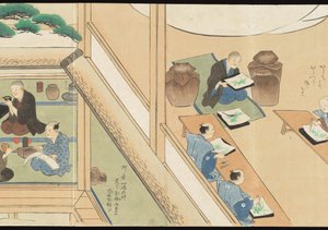 Illustrations of Uji Tea Production by Motonari Sait?