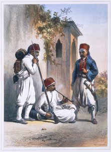 Nizamior, regular troops of the Turkish army at Kanka, Egypt