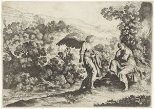 The Angel Comforts Hagar (Het verhaal van Hagar) by Moyses van Wtenbrouck