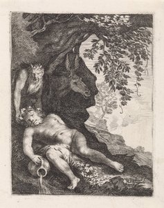 Sleeping Silenus by Moyses van Wtenbrouck