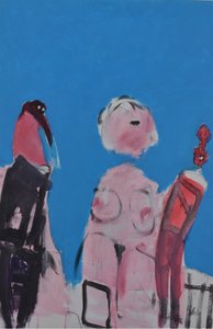 Expressive Figures in Blue