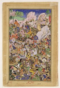 Battle of Bundi, from the Akbarnama