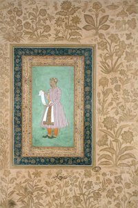 Portrait of Murtaza Khan holding a scroll, c.1610 by Mughal School