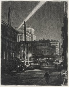 New York Night by Muirhead Bone