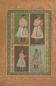 Four Portraits: upper left A Raja Perhaps Raja Sarang Rao, by Balchand