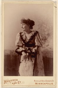 Unidentified Woman in Profile with Feather Fan