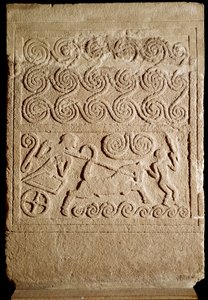 Burial Stele with Representation of a Battle from Mycenae by Mycenaean