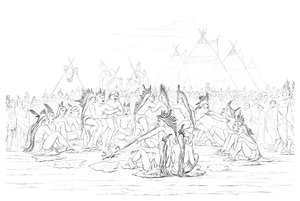 Native American pipe dance