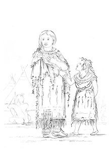 Native American Woman and Child, 1841