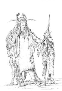 Portrait of Eagle Ribs, Native American Man
