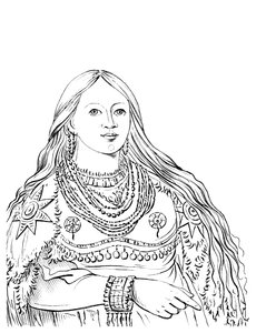 Portrait of Mink, Native American Woman