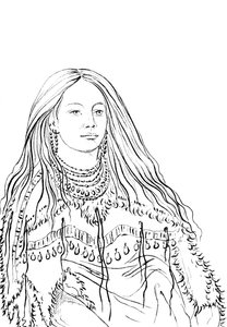 Portrait of Mint, Native American woman