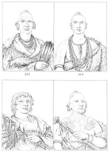 Sac and Fox Indians, 1841 by Myers and Co