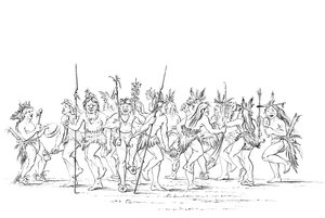 The Sioux Tribe Performing a Beggar Dance