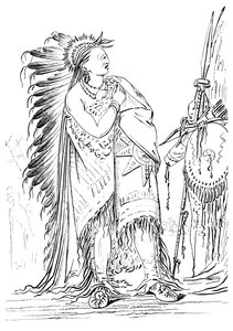Two Crows, Native American Male of the Minataree Tribe, 1841