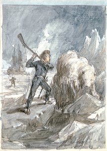 Nelson Encountering a Bear, c.1854 by Myles Birket Foster