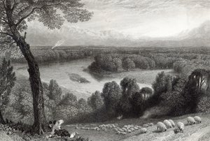 The Thames from Richmond Hill, engraved by J. Saddler, printed by Cassell, Petter and Galvin