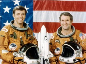 Astronauts Joe Engle and Richard Truly, second Space Shuttle flight by NASA Images