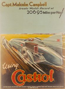 Poster Advertising Castrol, Featuring Bluebird by NF Humphries