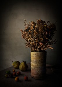 Moody Still Life Flowers