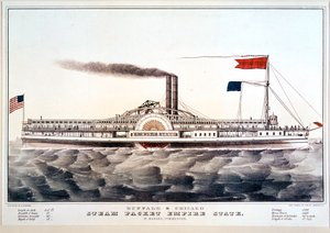 Steam Packet Boat Empire State, Connecting Buffalo and Chicago by N. and Ives J.M. (1824-95) Currier