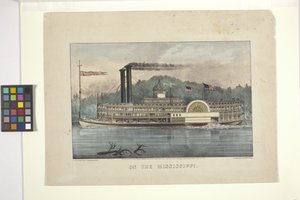 On the Mississippi by N. and Ives J.M. (1824 95) Currier