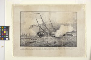 Sinking Of The Cumberland By The Iron Clad Merrimac