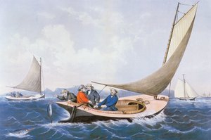 Trolling for blue fish off the coast of Maine