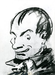 Caricature of Charles Baudelaire (1821-67) by Nadar
