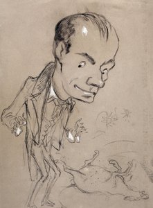 Baudelaire astonishes in front of a dead horse and on his back. Representation of Charles Baudelaire