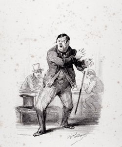 Comedians on stage. Plate inserted in the album 