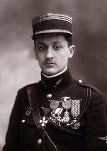 Portrait of Georges Guynemer, French war pilot who died in the First World War