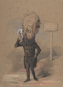 Caricature of Henri Murger, 1849-61